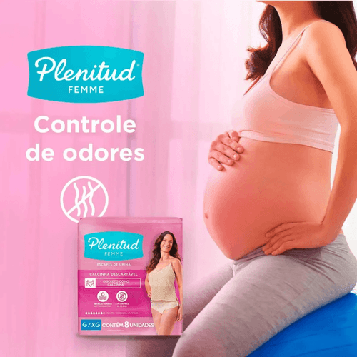 Roupa Intima Descartavel Plenitud Femme G/Xg com 8 unidades