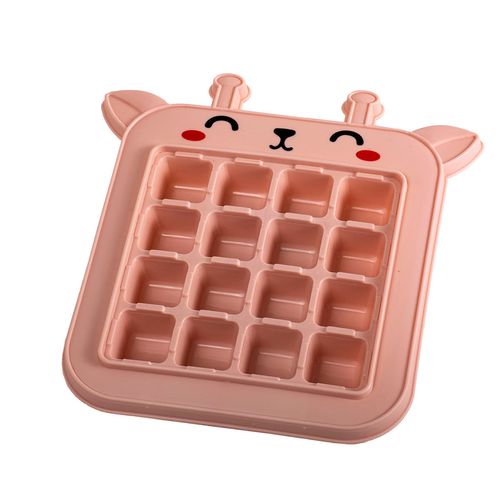 Forma de Gelo Infantil  Divertida Girafa Rosa 16 Cavidades