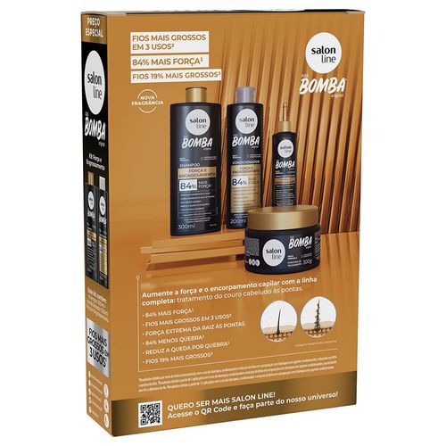 Kit Shampoo Salon Line SOS Força e Engrossamento 300ml + Condicionador 200ml