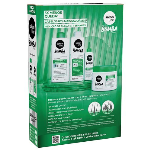 Kit Shampoo Salon Line SOS Bomba Antiqueda 300ml + Condicionador 200ml
