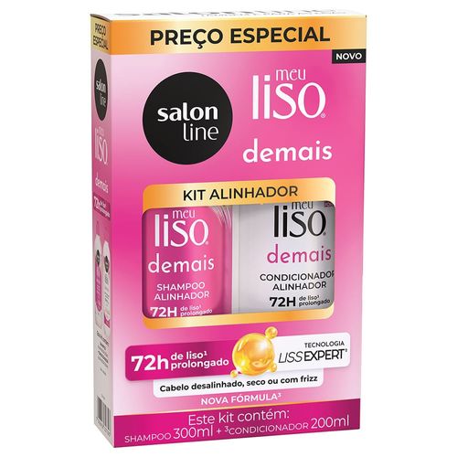 Kit Shampoo Salon Line Meu liso Demais Alinhador 300ml + Condicionador 200ml