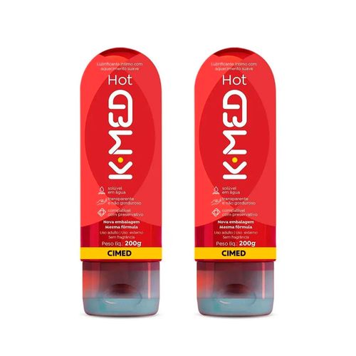 Kit 2 Gel Lubrificante K-Med Hot 200g cada