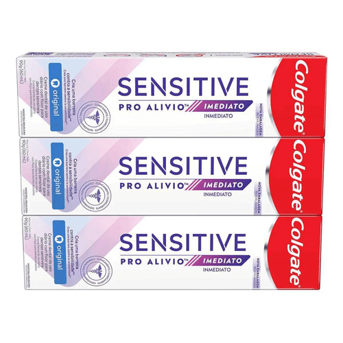 Kit Pasta de Dente Colgate Sensitive Pro-Alívio Imediato 90g 3 unidades
