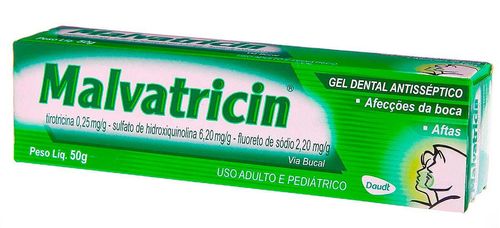 Malvatricin Gel Dental Antisséptico Menta 50g