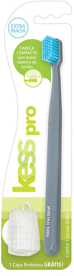Escova Dental Kess Pro Extra Macia Cores Diversas