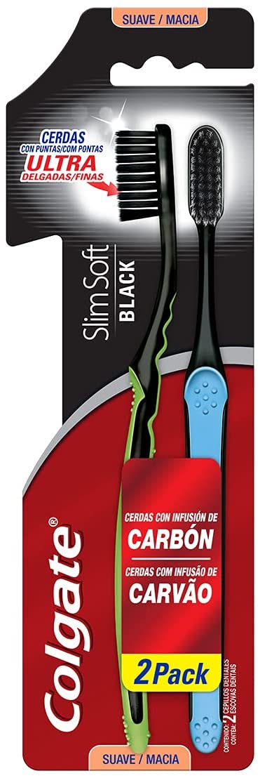 Escova Dental Colgate Slim Soft Black Leve 2 Pague 1