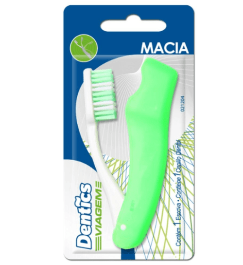 Escova Dental Dentics Viagem Macia (Cores Diversas)