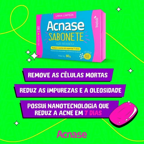Acnase Clean Sabonete Antiacne Facial 80G