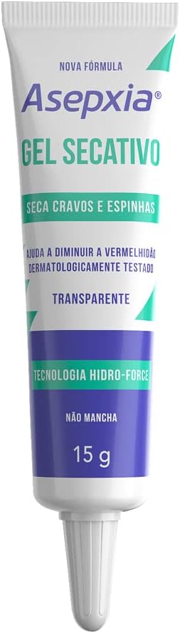 Gel Secativo de Cravos e Espinhas Asepxia com 15g
