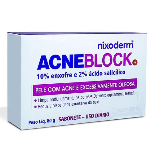 Sabonete Facial Nixoderm Acneblok Pele com Acne 80G