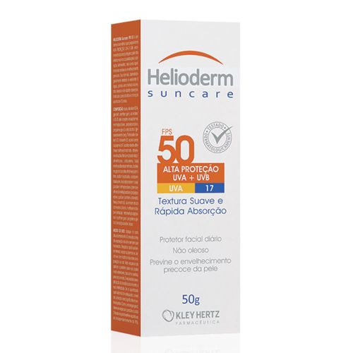 Protetor Solar Helioderm Suncare Facial Hertz FPS50 50g
