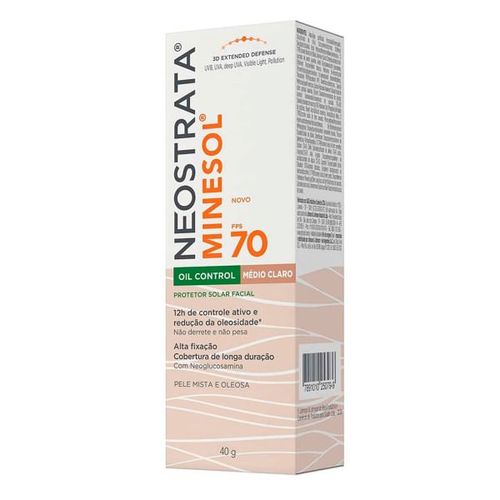 Protetor Solar NeoStrata Minesol Oil Control Cor  Médio Claro FPS70 40g