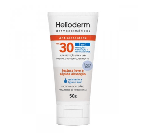 Protetor Solar Helioderm Suncare Facial Toque Seco FPS30 50g