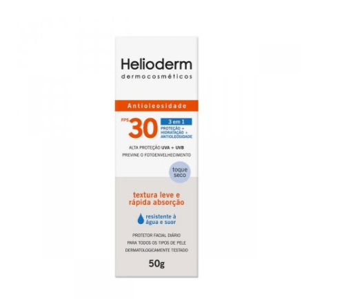 Protetor Solar Helioderm Suncare Facial Toque Seco FPS30 50g
