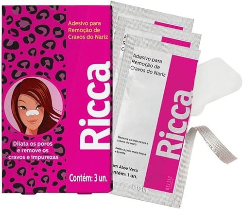 Removedor de Cravos Para Nariz Ricca com 3 Adesivos