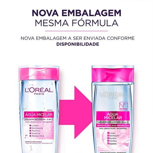 Água Micelar L'Oréal  Solução de Limpeza Facial 5 em 1 200ML