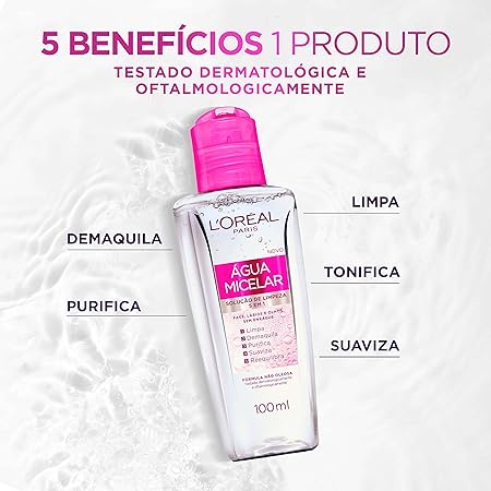 Água Micelar Loreal Limpeza 100ml
