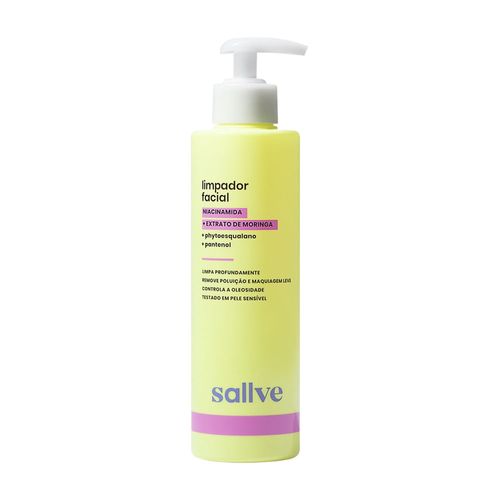 Gel Limpador Facial Sallve Com Niacinamida 300ml