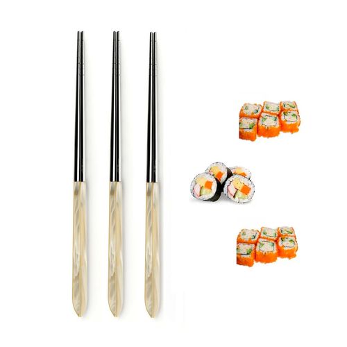 Jogo 3 Pares de Hashi Reutilizáveis Japonês Aladdin Bugatti