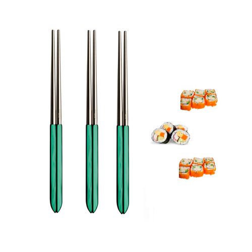 Hashi Reutilizável  3 Pares Comida Japonesa Aladdin Bugatti