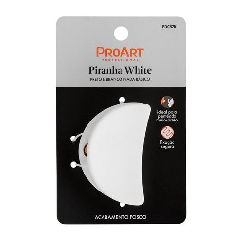 Piranha de Cabelo Proart Meia Lua Branca