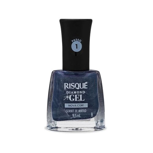 Esmalte Risqué Daimond Gel Metálico Sobert De Mirtilo 9,5ml