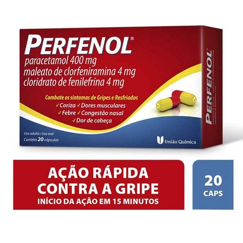 Perfenol 400mg + 4mg + 4mg 20 Cápsulas