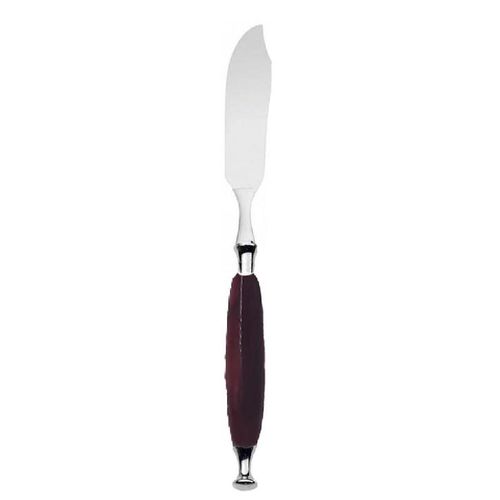 Jogo Garfo e Faca Peixe Cozinha 12 Pçs Bordô Country Bugatti
