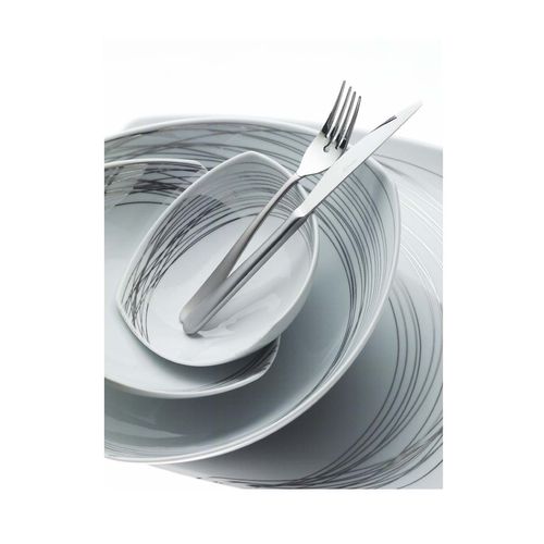 Prato Quadrado Mesa Posta Porcelana Italiana Luxo Bugatti