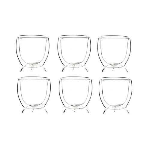 Conjunto 6 Copos de Café Chá Chocolate Parede Dupla 250ml