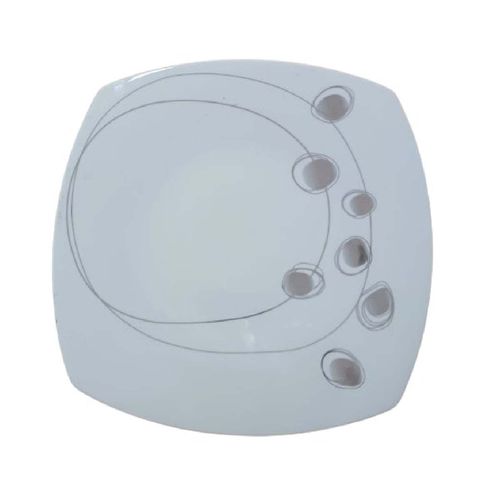 Prato Quadrado Jantar Porcelana Italiana Mesa Posta Bugatti