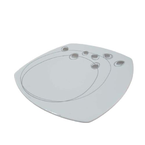 Prato Quadrado Jantar Porcelana Italiana Mesa Posta Bugatti