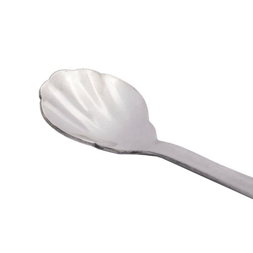Colher para Café Chá 4 Peças Formato de Concha Inox 13cm