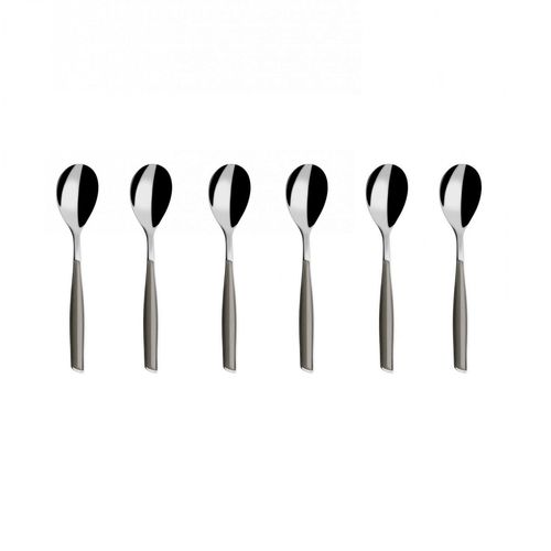 Colher para Café 15cm 6 peças Prata Glamour Inox Bugatti
