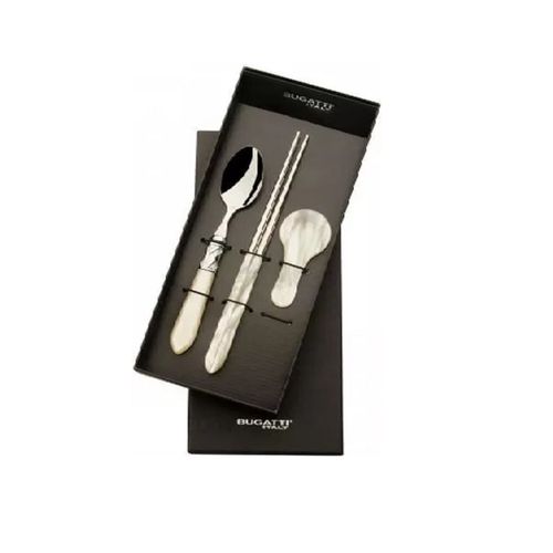 Conjunto Hashi com Suporte Colher Sushi Aladim Bugatti