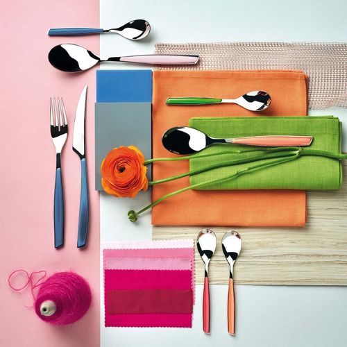 Colher para Café Chá 4 Peças Colorida 13cm Glamour Bugatti
