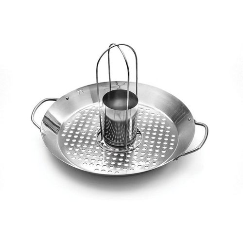 Wok para Assados Panela 2 em 1 Carne Legumes Inox Outset
