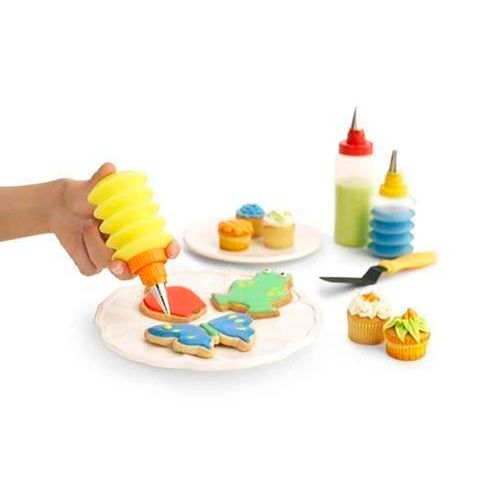 Conjunto 3 Garrafas com Bico Decorativo Confeitaria Gourmet