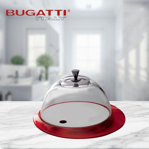 Porta Bolo Frios com Tampa De Vidro 30cm Glamour Bugatti