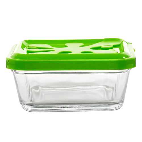Pote em Vidro com Tampa 330ml Luxo Verde Multiuso Renga