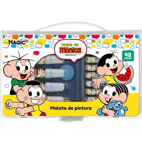 Maleta de Pintura Turma da Mônica Com 42 Peças