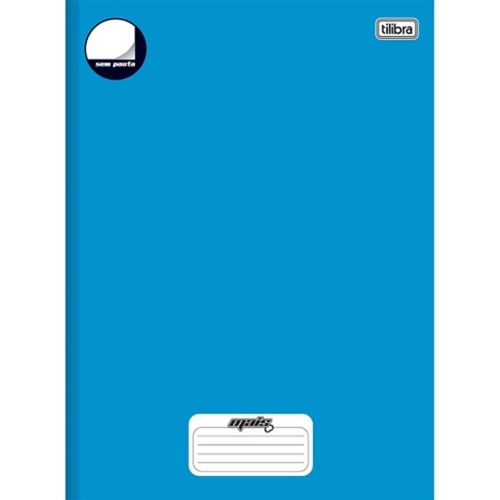 Caderno Tilibra Capa Dura Azul Sem Pauta 96 Folhas