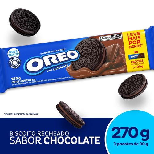 Biscoito Oreo Com Recheio de Chocolate 270g