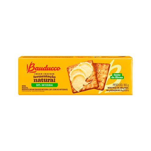 Biscoito Cream Craker 50% Integral Bauducco 165g