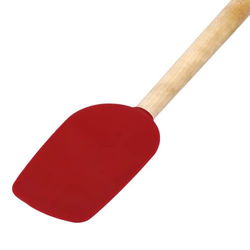 Espátula Colher Bambu Silicone Cozinha Vermelho KitchenAid