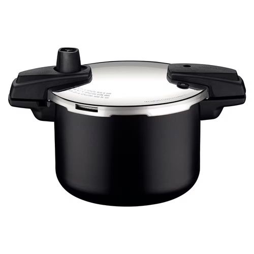 Panela de Pressão Tramontina Arizona em Alumínio, Revestimento Starflon Max 4,5L – Preto + Faqueiro 12 Peças Leme com Lâminas em Aço Inox – Azul