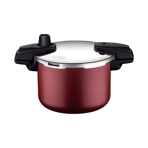 Panela de Pressão Tramontina Arizona em Alumínio, Revestimento Starflon Max 4,5L – Vermelha + Faqueiro 12 Peças Leme, Lâminas em Aço Inox – Vermelho