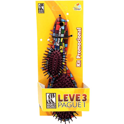 Kit Pente + Escova + Mini Escova Marco Boni 7852