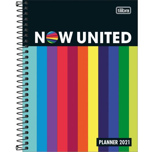 Planner Tilibra Capa Dura Espiral Now United Sortido 80 Folhas