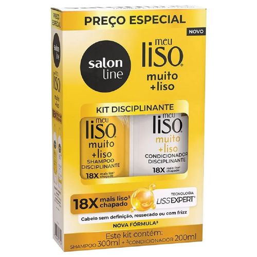Kit Shampoo Salon Line Meu Liso Muito + Liso 300ml + Condicionador 200ml